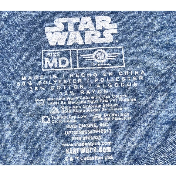 Star Wars X-Wing Fighter Blue Retro 3D Style Shirt - Picture 3 of 8